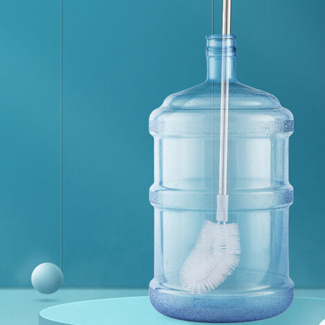 [Goupillon à Bouteille] Goupillon Flexible avec Long Manche Inox pour la Purification des Seaux d'eau, Facile à Stocker pour Usage Domestique et Bureau