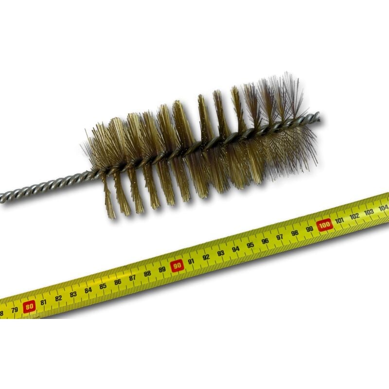 Kibros - Goupillon chauffage carneau Fil acier rond garnissage 100 mm Longueur 1 m - Goupillon acier rond - Ø100 mm