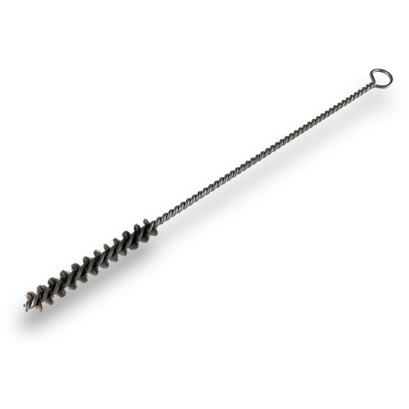 Kibros - Goupillon acier multifonction ø 12 mm Garnissage 100 mm Longueur 300 mm Ramonage brossage curetage nettoyage Conduits tubes tuyaux Manche