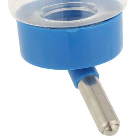 Gourde automatique anti-fuite pour animaux, avec bec verseur en forme de balle, pour lapins, chiens et chats (bleue)