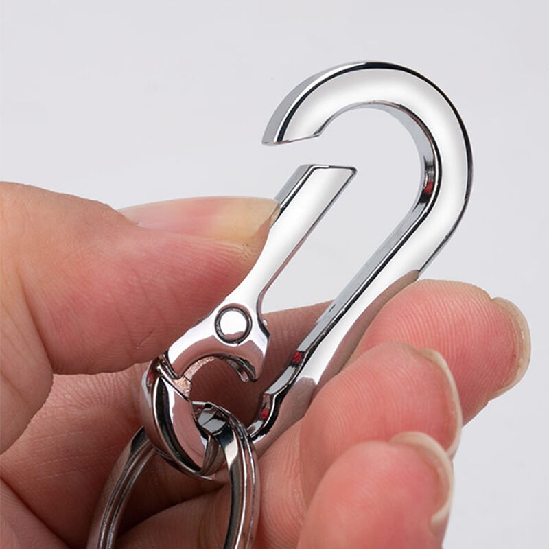 Bearsu - Gourde boucle porte-clés escalade crochet voiture porte-clés Simple fort mousqueton forme porte-clés accessoires métal Vintage porte-clés