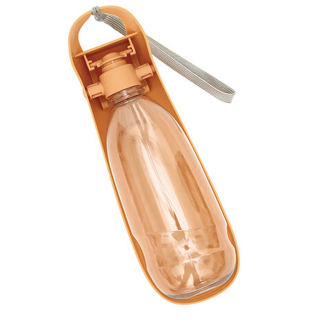 Gourde Chien, Gourde Chien Promenade, Gourde pour Chien, Pliable pour Bouteille deau pour Chien Voyage Évier en ABS de Grande capacité 550 ML (Orange)
