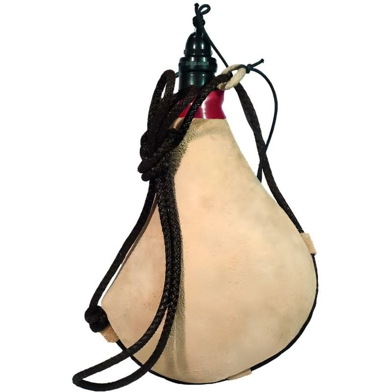 Gourde en cuir 1 Litre coloris beige