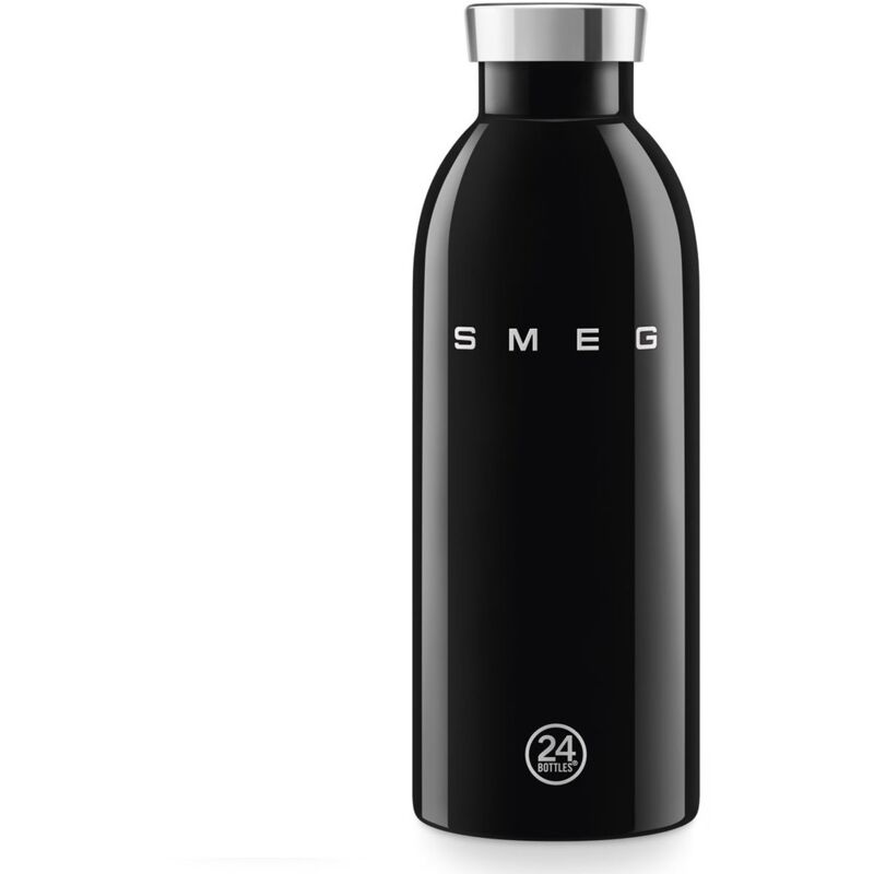 Gourde isotherme 0.5l en acier inoxydable noir - Smeg - WBF01BL