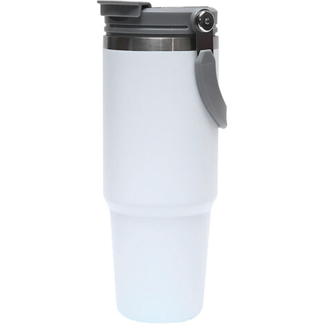 Gourde isotherme en acier inoxydable 890ml, tasse thermique portable avec poignée pour voyage, sport et salle de gym