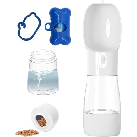 Gourde portable pour chien (blanc)-Fei Yu