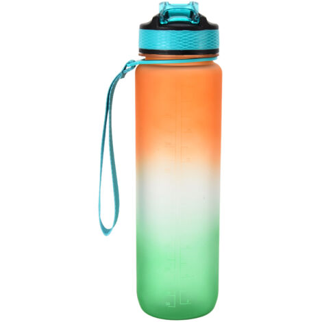 Gourde Sport 1000ML Orange Mat - Bouteille d'Eau Portable pour Randonnée et Fitness