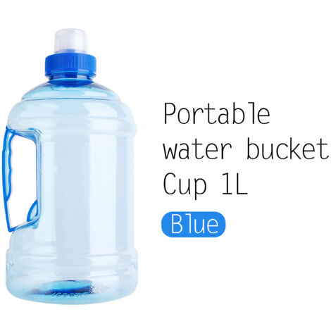 Gourde sport 1L sans BPA, bouchon anti-fuite, parfaite pour randonnée, couleur bleue