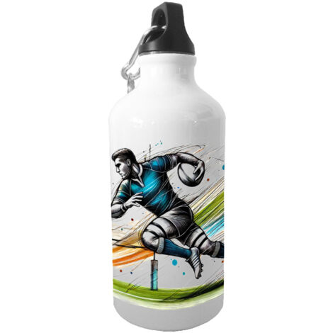 Gourde sport Rugby en aluminium 500 ml