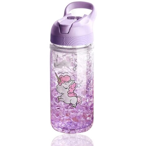 Gourdes licorne pour filles, jolies gourdes pour l'école, gourde violette pour filles