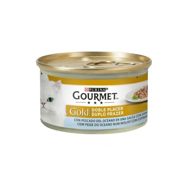 

GOURMET GOLD Doble Placer Pescado del Oceano & Espinacas Comida húmeda 85g