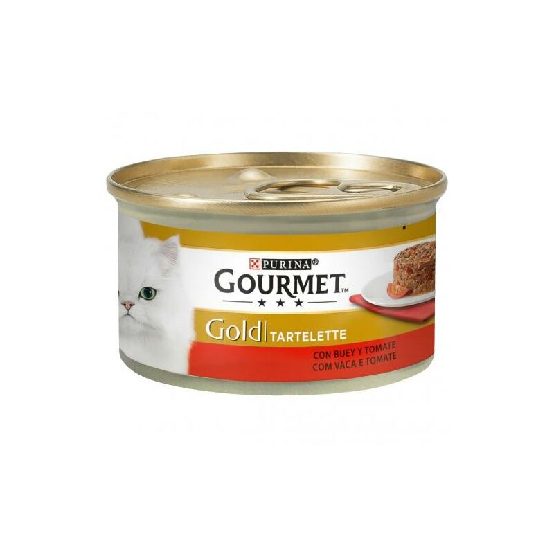 

GOURMET GOLD Tartaleta Buey y Tomate Comida húmeda 85g