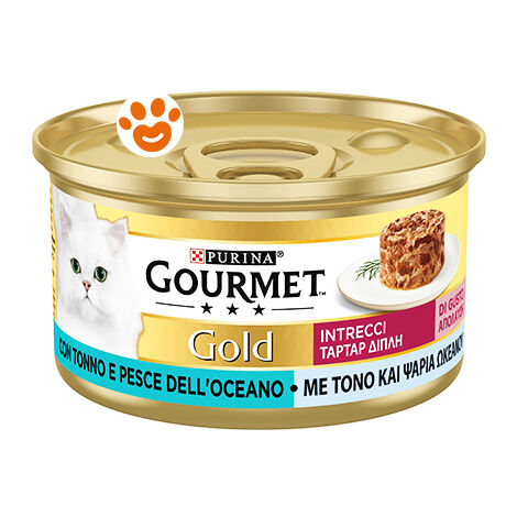 Gourmet Gold Intrecci di Gusto Lattina 85gr Tonno e Pesce dell'Oceano