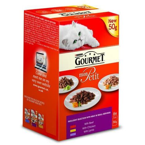 Gourmet Mon Petit Meat Beef Lamb Chicken ( 6Pk) 50g PK8 - 718794