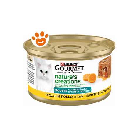 Gourmet Nature's Creations Mousse Cuore di Salsa 85gr Pollo e Carote