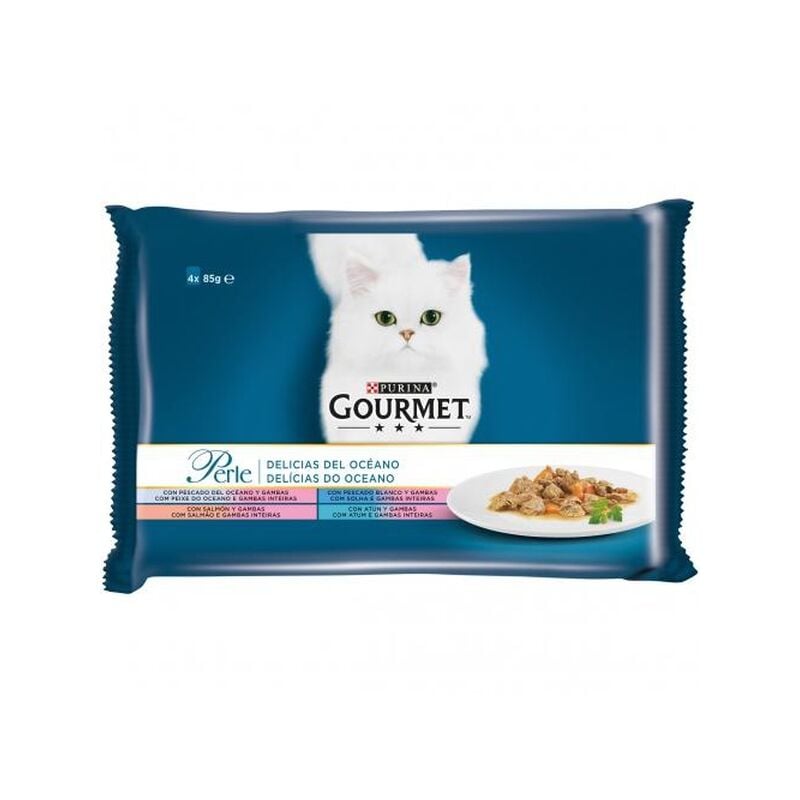 

PERLE Delicias del Oceano con Pesc del Oco, con Leng, con Salmon, con Atun Multipack (4x85g) - Gourmet