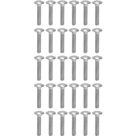 Gourmet-Schrauben, Karosseriebau, Mechanik, Architektur, Modellbau, 30 Stück DIN603 M8x45 Schlossschrauben, A2-70 Edelstahl (700N/mm²).