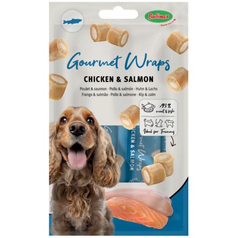 Gourmet Wraps chien poulet saumon - 3 pièces