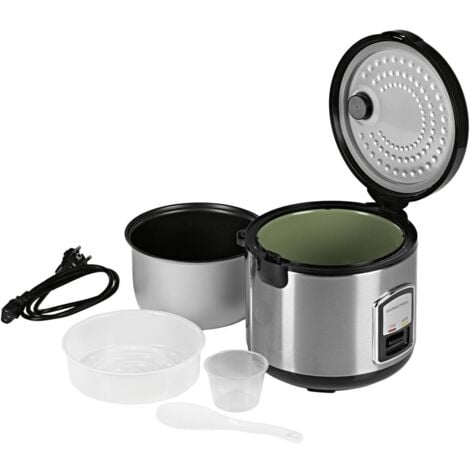 GourmetMaxx 14655 Cuiseur à riz argent avec fonction de cuisson-vapeur