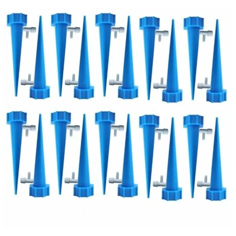 Goutte à Goutte Bouteille, Irrigation Goutte à Goutte Bouteille, Arroseur Automatique Plantes, Arrosage Goutte a Goutte, avec Vannes de Régulation, pour Jardin Maison Intérieur Extérieur，Bleue 20 Pcs