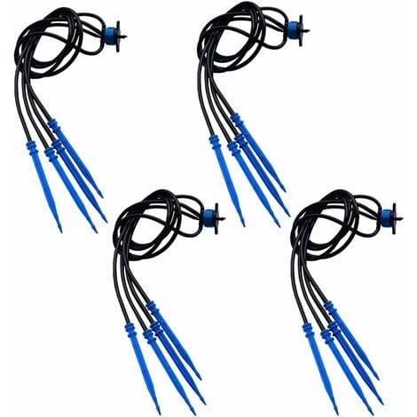 goutteur de jardin,16 PCS Fl&egrave;ches Courb&eacute;es Drippers + 16PCS Tuyaux 3 / 5mm + 4PCS R&eacute;gulateurs Jardin Des Plantes Syst&egrave;me D'irrigation Pour L&eacute;gumes Fleurs Arbres Fruitiers En Pot