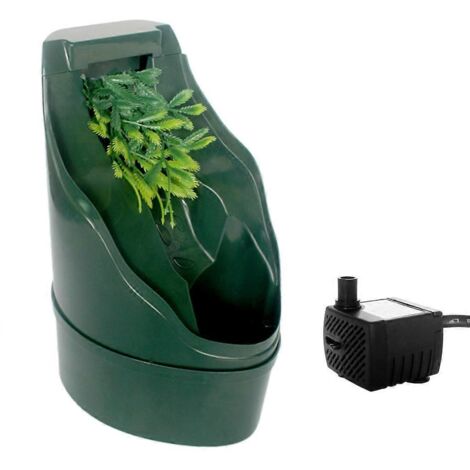 Goutteur d'eau pour dragon barbu avec bol et filtre, distributeur d'eau pour reptiles