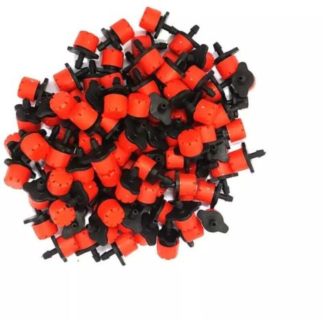 Goutteur D'irrigation - Réglable 8 Trous - Débit Ajustable - Pour Système Goutte à Goutte Jardin Potager - Lot de 100