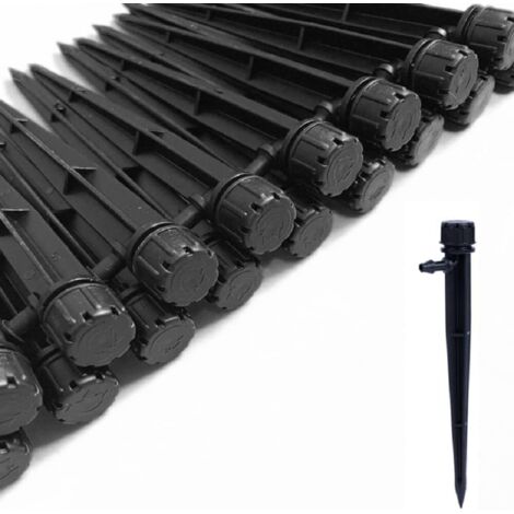 Goutteur Irrigation - 100 Pièces - PE Noir - Réglable 360 Degrés - Jardin Potager - Pour Tube 4/7 mm