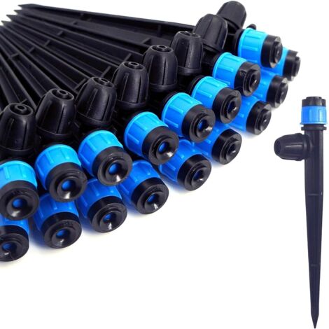 Goutteur Irrigation - 50 Pièces - Plastique - Réglable 360 Degrés - Jardin Agriculture Serre - Tube 4/7 mm