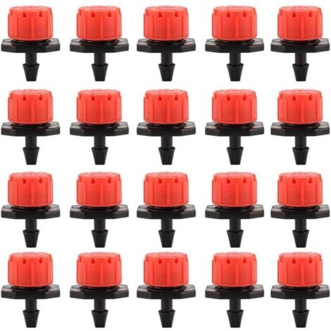 Goutteurs d'irrigation automatique 360° réglables – Lot de 100 pièces pour jardin, serre et pelouse – Polypropylène résistant