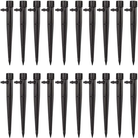 Goutteurs D'Irrigation, Automatique De Micro Arroseurs Irrigation 360 ° Réglable, Connecteur Pour Tuyau De 4Mm / 7Mm,, 20 Morceaux，8 Trous Système D'Arrosage Réglable,