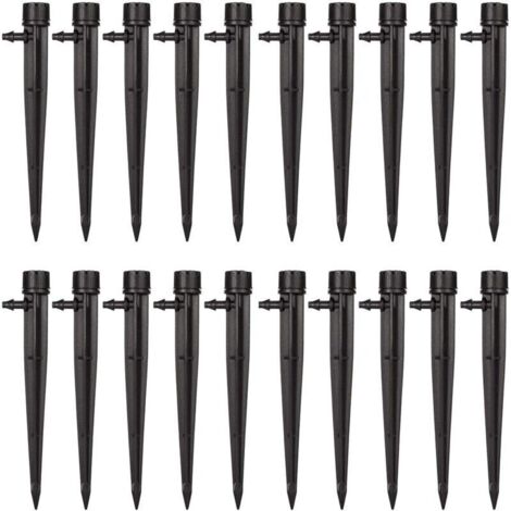 Goutteurs D'Irrigation, Automatique De Micro Arroseurs Irrigation 360 ° Réglable, Connecteur Pour Tuyau De 4Mm / 7Mm,, 20 Morceaux，8 Trous Système D'Arrosage Réglable,
