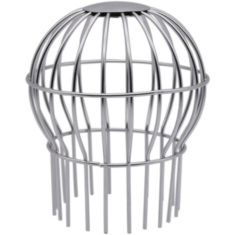 Gouttière Guard 7,6 cm en acier inoxydable 304 Filtre Passoire pour tuyau de descente rond de 6,6 cm à 9,9 cm, arrête les graines de feuilles et autres débris Outil de nettoyage de gouttière