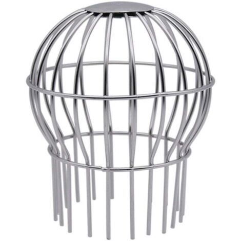 Gouttière Guard 7,6 cm en acier inoxydable 304 Filtre Passoire pour tuyau de descente rond de 6,6 cm à 9,9 cm, arrête les graines de feuilles et autres débris Outil de nettoyage de gouttière