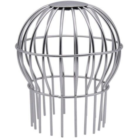 Gouttière Guard 7,6 cm en acier inoxydable 304 Filtre Passoire pour tuyau de descente rond de 6,6 cm à 9,9 cm, arrête les graines de feuilles et autres débris Outil de nettoyage de gouttière