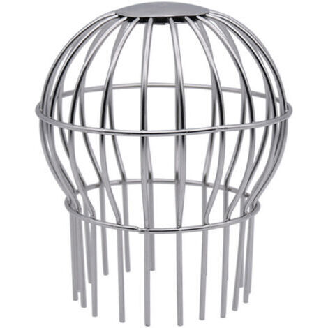 Gouttière Guard 7,6 cm en acier inoxydable 304 Filtre Passoire pour tuyau de descente rond de 6,6 cm à 9,9 cm, arrête les graines de feuilles et autres débris Outil de nettoyage de gouttière