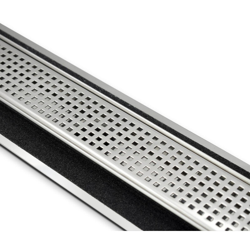 Ferrari Srl - gouttière inox style luxury line - square 1 gouttière luxury ret. l 785 mm square 1 full stainless steel engraving square 1