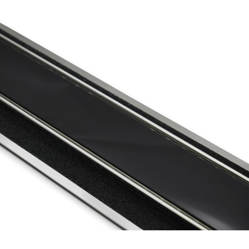 Gouttières en inox ligne luxe - noir cristal