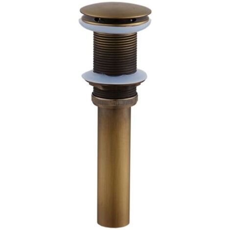 gouttoir en bronze antique lavabo simple sans trou de trop-plein, gouttoir pop-up de salle de bains