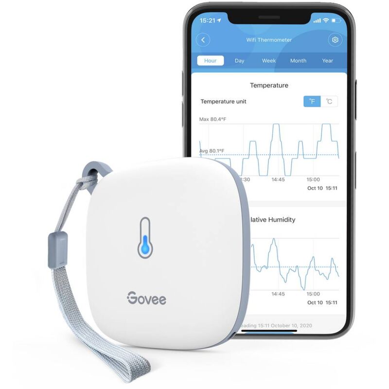 Govee WiFi Thermometer Hygrometer Thermo-hygromètre radiopiloté blanc H5179001