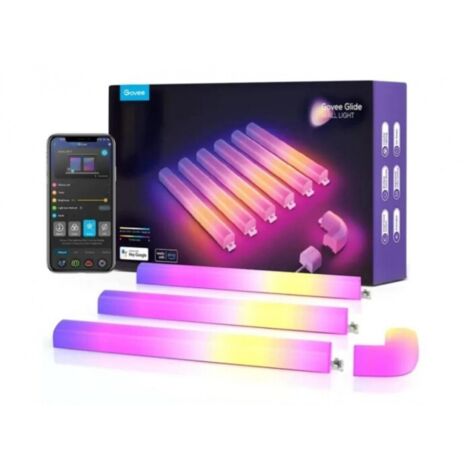Govee H6062 Glide Wall - Pannello LED RGBIC 6+1, retroilluminazione a parete
