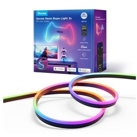 Govee Neon Strip Light 4 Meter Black Matter ready