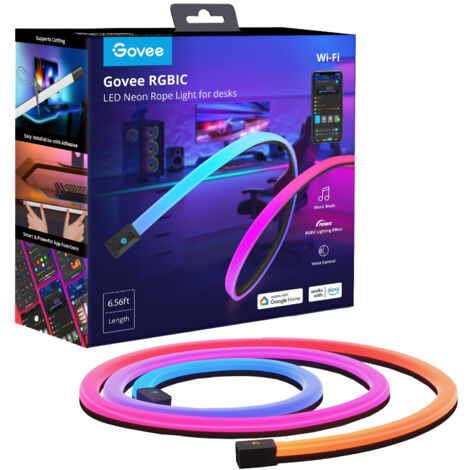 Govee RGBIC Neon Gaming Tischleuchte Multicolore 2 Meter
