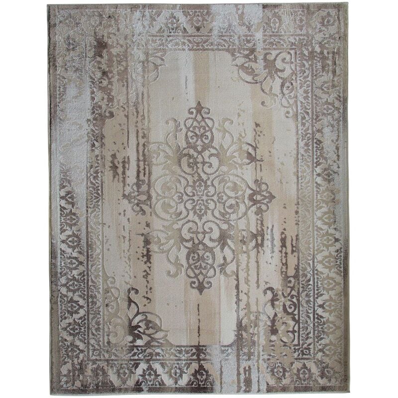 Thedecofactory - goyave medaillon - Tapis vintage motif médaillon beige 120x170
