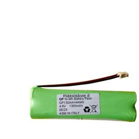 GP Batteria Ni-Mh 4,8V 1,25Ah compatibile BTICINO per Lampade d'emergenza
