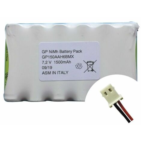 GP BATTERIES GP Batteria ricaricabile Ni-Mh 7,2V 1,5Ah compatibile centrale Bentel BW64 - 6GP150AA-BEN