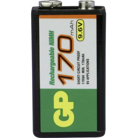 GP Batteries 6LR61 Pile rechargeable 6LR61 (9V) NiMH 170 mAh 9.6 V 1 pc(s)