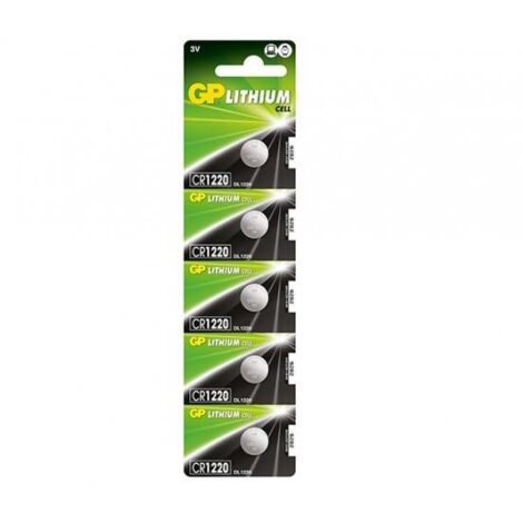 Gp Batteries Confezione 5 Batterie Litio a Bottone CR1220