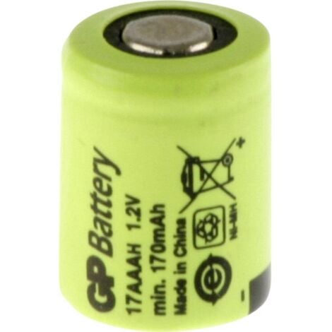 GP Batteries GP17AAAH Batteria ricaricabile speciale 1/3 AAA Flat Top NiMH 1.2 V 170 mAh