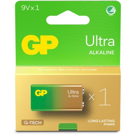 GP Batteries Ultra Alcaline GP1604AU Pile alcaline 9V à usage unique de